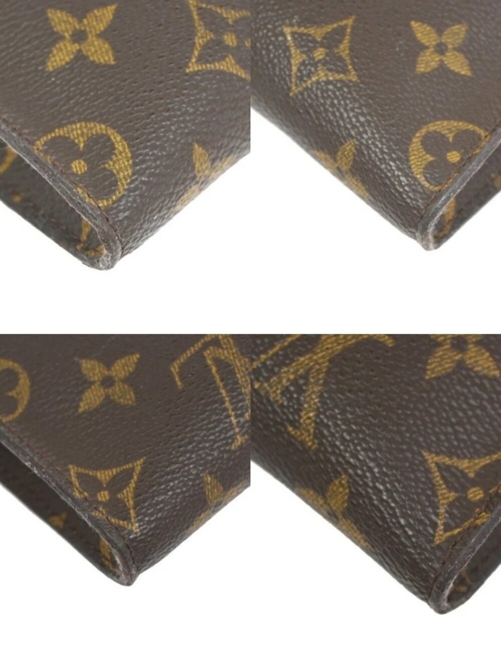 LOUIS VUITTON Logo BUCKET PM Pouch Bag Monogram Leather Brown France 02KC899 - Picture 14 of 15